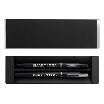 Zestaw piśmienniczy (lustrzany grawer) Treasure, srebrny (NPB-R02330.01)