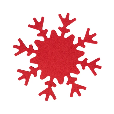 Podkładki filcowe Snowflake, czerwony (NPB-X08870.08)