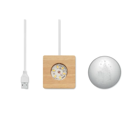 Świąteczna szklana kula LED - SANTA LIGHT (NMO-CX1541-40)