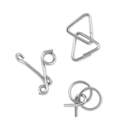 Zestaw 3 metalowych łamigłówek - THREENATS (NMO-MO9191-13)