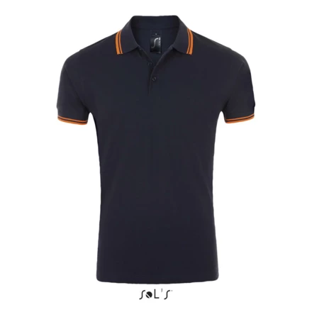 french navy/neon orange