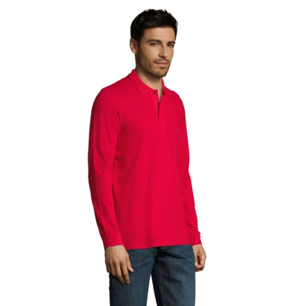 PERFECT MEN LSL POLO 180g - PERFECT LSL MEN (NMO-S02087-RD-L)