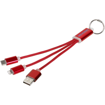 Kabel do ładowania 3w1 Metal z kółkiem na klucze (NPC-13496103)