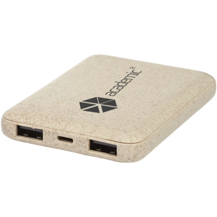 Powerbank Asama o pojemności 5000 mAh ze słomy pszenicznej (NPC-12413702)
