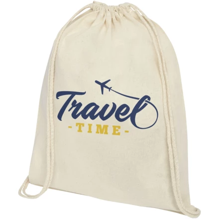 Plecak Oregon wykonany z bawełny o gramaturze 140 g/m² ze sznurkiem ściągającym (NPC-12057506)