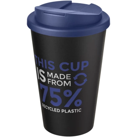 Kubek Americano® Eco z recyklingu o pojemności 350 ml z pokrywą odporną na zalanie (NPC-21042552)