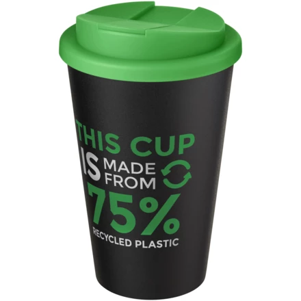 Kubek Americano® Eco z recyklingu o pojemności 350 ml z pokrywą odporną na zalanie (NPC-21042561)