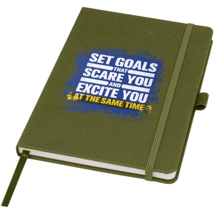 Notatnik w formacie A5 z papieru z recyklingu z okładką z plastiku z recyklingu Honua (NPC-10776364)