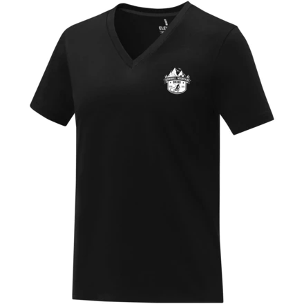 Koszulka damska Somoto z krótkim rękawem i kołnierzem w serek - XS (NPC-38031900)