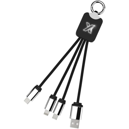 Kabel z podświetlonym logo 3w1 z brelokiem - SCX.design C15 (NPC-2PX00190)