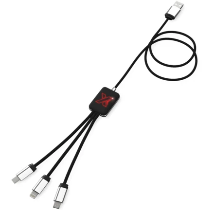 Kabel z podświetlonym logo 3w1 - SCX.design C17 (NPC-2PX00321)