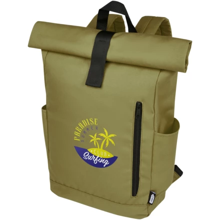 Byron plecak na laptopa 15,6 cala z tworzywa RPET z certyfikatem GRS z zawijanym zamknięciem, 18 l (NPC-12065960)