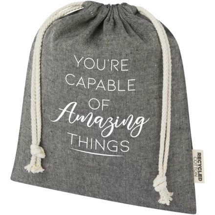 Pheebs torba na prezent z bawełny z recyklingu o gramaturze 150 g/m² i z certyfikatem GRS, średnia o pojemności 1,5 l (NPC-12067190)