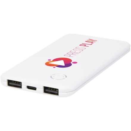 Slender smukły podwójny powerbank o pojemności 4000 mAh (NPC-12431901)