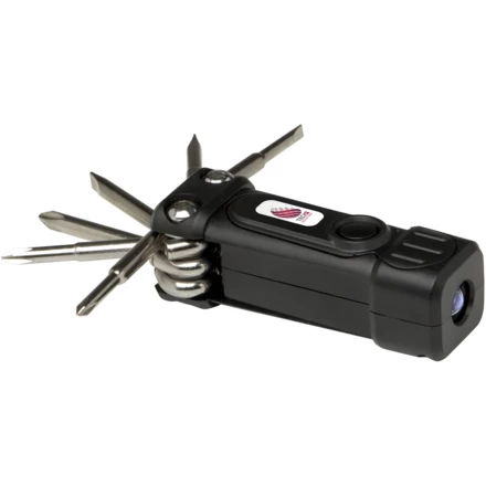 Octo zestaw śrubokrętów 8-w-1 z tworzyw sztucznych pochodzących z recyklingu z certyfikatem RCS z latarką (NPC-10456990)