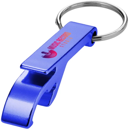 Tao otwieracz do butelek i puszek z łańcuchem do kluczy wykonany z aluminium pochodzącego z recyklingu z certyfikatem RCS (NPC-10457153)