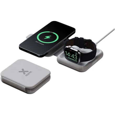 Xtorm XWF21 składana bezprzewodowa ładowarka podróżna 2 w 1 o mocy 15 W (NPC-12440482)