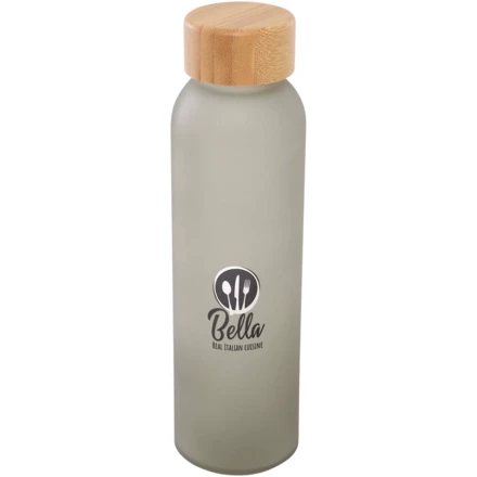 Matowa butelka ze szkła sodowo-wapniowego Lume 500 ml z zakrętką bambusową (NPC-10083031)