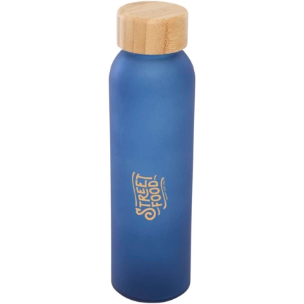 Matowa butelka ze szkła sodowo-wapniowego Lume 500 ml z zakrętką bambusową (NPC-10083053)