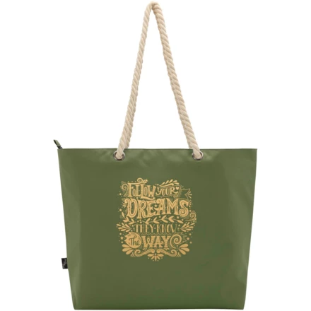 Panama torba termiczna na plażę z uchwytami ze sznurka wykonana z materiałów z recyklingu z certyfikatem GRS 23L (NPC-13007960)