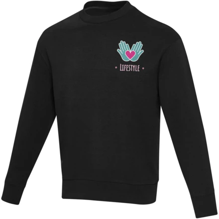 Jet sweter unisex Aware™ z okrągłym dekoltem z materiałów z recyklingu - S (NPC-37543901)