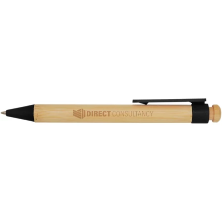 Rattan długopis z bambusa i tworzyw sztucznych pochodzących z recyklingu (NPC-10602690)