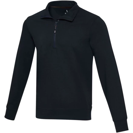 Tin sweter unisex Aware™ z materiałów z recyklingu z zamkiem błyskawicznym na 1/4 długości - L (NPC-37546553)