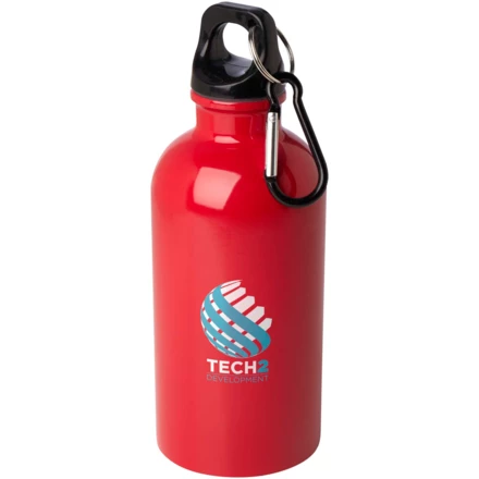 Oregon butelka na wodę o pojemności 400 ml z karabińczykiem wykonana ze stali nierdzewnej z jednowarstwową ścianką z certyfikatem RCS (NPC-10086021)