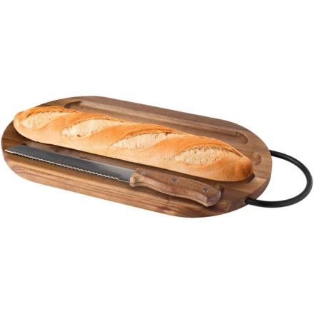 Prestige deska do krojenia z drewna akacjowego z nożem do chleba (NPC-12639371)