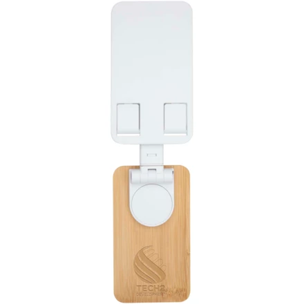 Alfirk składany stojak na telefon z tworzyw sztucznych pochodzących z recyklingu z elementami bambusowymi (NPC-12446401)