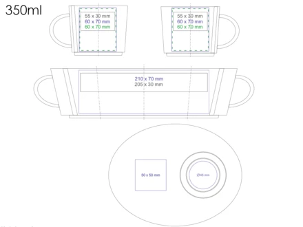 Lucas Set 350ml biały/biały (NMX-M454-81534)