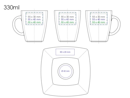 Manhattan Lunch Set 330ml biały/biały (NMX-M109-68592)