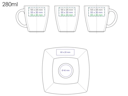 Manhattan Lunch Set 280ml biały/biały (NMX-M109-68591)