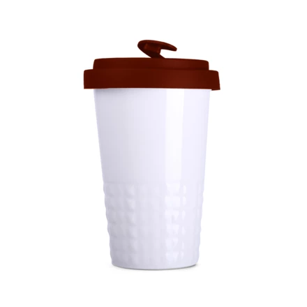 Kubek termiczny Freedom Excellence Lock 280ml biały/brązowy (NMX-M458-80787)