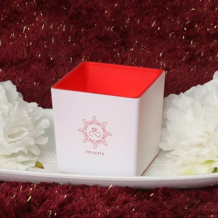 Świecznik Cube 300ml bezbarwny/bezbarwny (NMX-L007-91751)