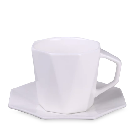 Porcelanowy zestaw filiżanek Royal Grace 250ml biały/biały (NMX-W039-91594)