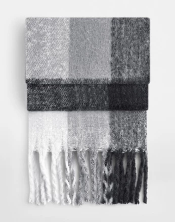 Fluffy Check Scarf (NFR-155691410)