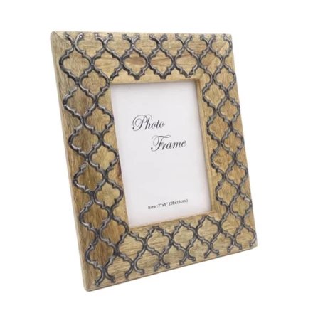Drewniana ramka na zdjęcia - A-1155- koniczynka marokańska - format zdjęcia 13 x 18cm (NMT-221860)