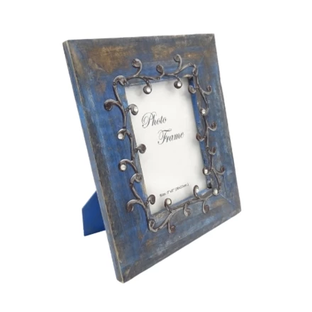 Drewniana ramka na zdjęcia Blue - 28893 - format zdjęcia 18x13cm (NMT-222027)