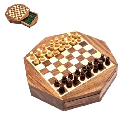 Szachy magnetyczne w ośmiokątnym pudełku – G236 (NMT-224922)