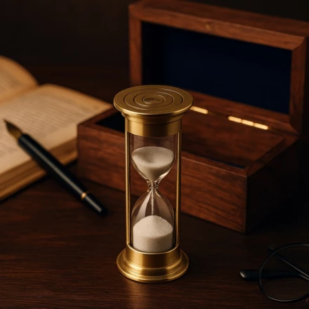 Klepsydra piaskowa w pudełku drewnianym 3 minuty - ROUND STP99 (NMT-221341)