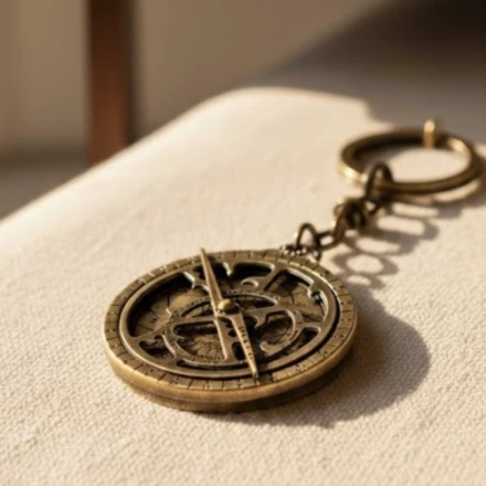 Brelok Premium Astrolabium Mosiężny - Prezent Astronomia – H80 (NMT-220115)