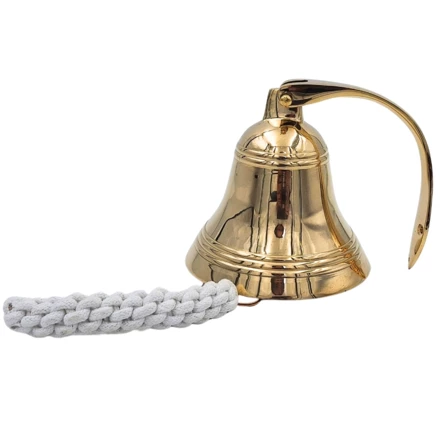 Dzwon Okrętowy Mosiężny Średnica 13 cm - Marynistyczna Dekoracja - HB30/5 (NMT-227831)