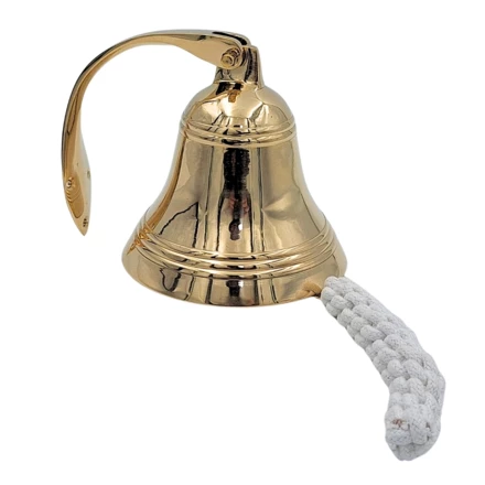 Dzwon Okrętowy Mosiężny Średnica 13 cm - Marynistyczna Dekoracja - HB30/5 (NMT-227831)