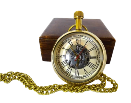 Zegarek mechaniczny retro w pudełku drewnianym - WDM229/2 (NMT-229743)