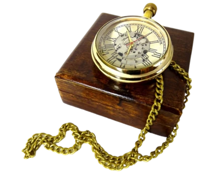 Zegarek mechaniczny retro w pudełku drewnianym - WDM229/2 (NMT-229743)