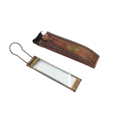 Lupa prostokątna w skórzanym etui MFK (NMT-221679)