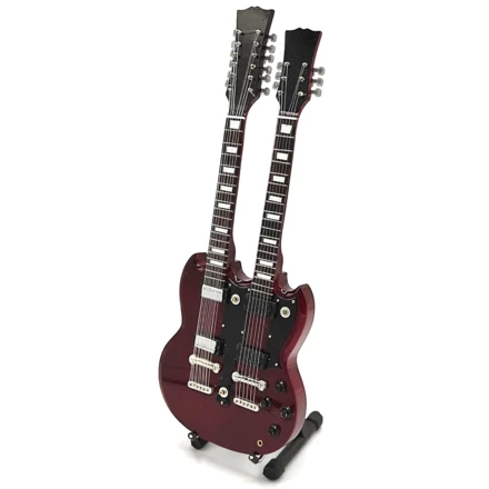 Mini gitara w stylu Led Zeppelin - Jimmy Page - Double Neck MGT-2059 (NMT-022059)