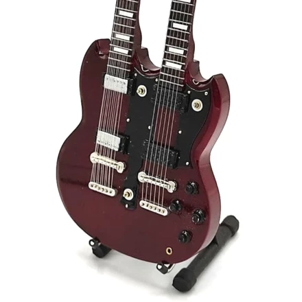 Mini gitara w stylu Led Zeppelin - Jimmy Page - Double Neck MGT-2059 (NMT-022059)
