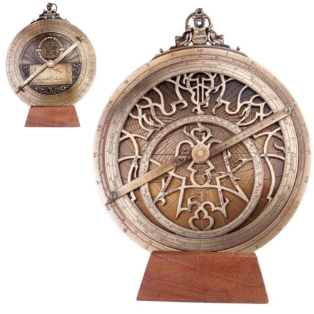 Duże Astrolabium Europejskie - średnica 20 cm - Prezent Premium dla Astronoma lub Żeglarza - H35 (NMT-322534)